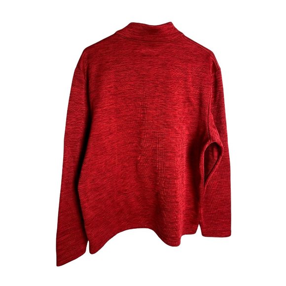 Callaway Men's Red Long Sleeve Pullover Size Large 1/4 Snap Button - Picture 2 of 6